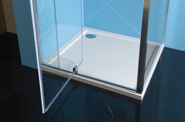 Polysan EASY, cabină de duș cu 3 pereți 800-900x700mm, variantă uşă pivotantă L/R, sticlă transparentă, EL1615EL3115EL3115