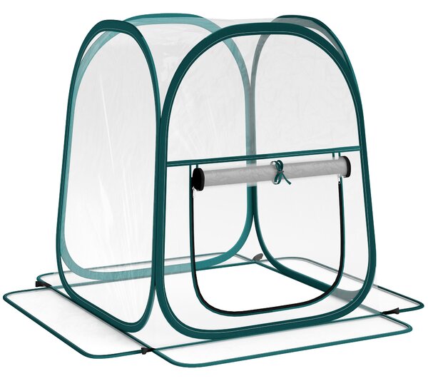 Outsunny Seră Mică Portabilă cu Design Pop-up și Geantă de Depozitare, 70x70x80 cm, Transparent | Aosom Romania