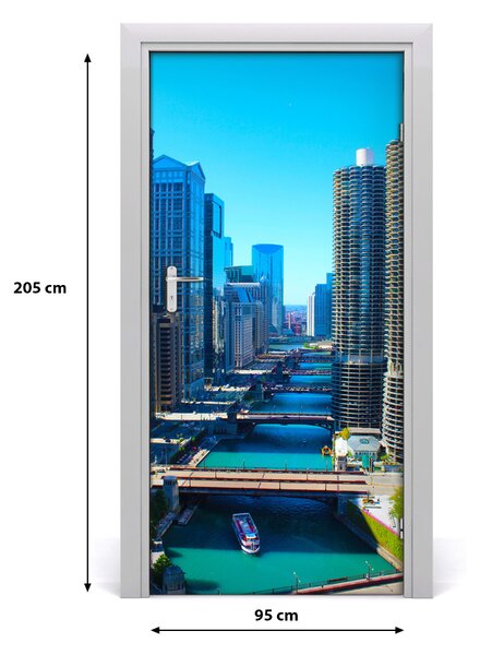 Autocolante pentru usi usa autoadeziv la Chicago River