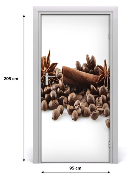 Autocolante pentru usi Boabe de cafea