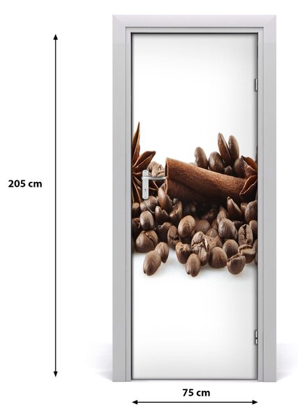 Autocolante pentru usi Boabe de cafea