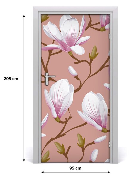 Autocolante pentru usi Furnir adeziv imagini de fundal ușă Magnolia