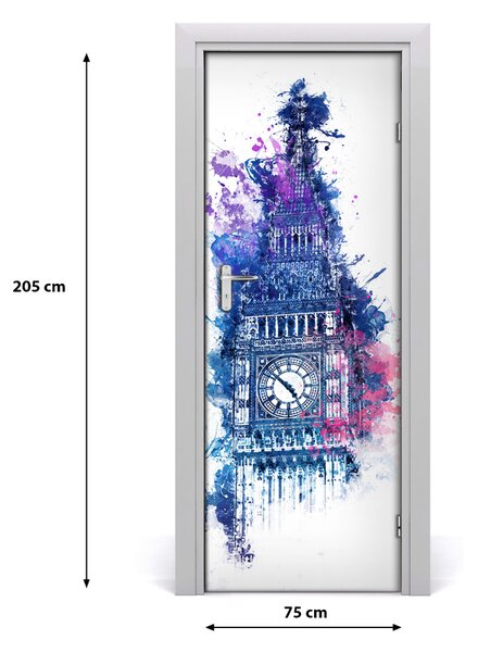 Autocolante pentru usi Colorat Big Ben