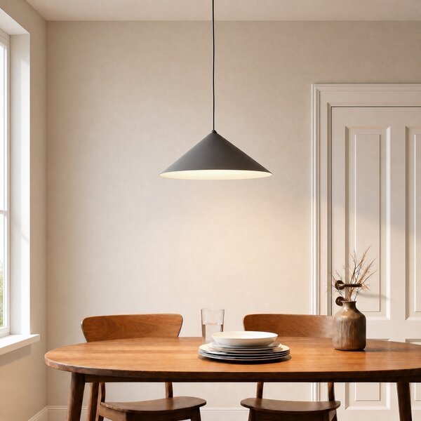 TK Lighting Lampă suspendată Lume L, maro, metal, Ø 40 cm, GX53, reglabil, Maro / Rugină, Camera de zi / sufragerie, Metal, Modern