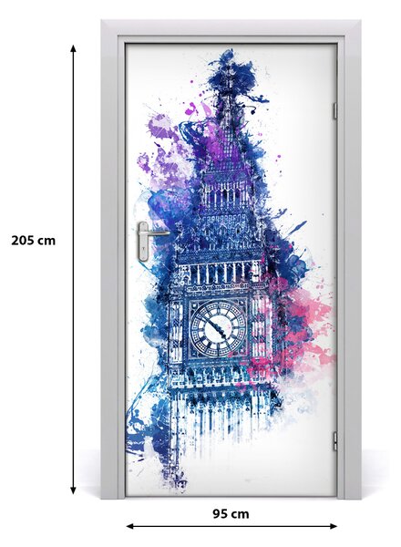 Autocolante pentru usi Colorat Big Ben