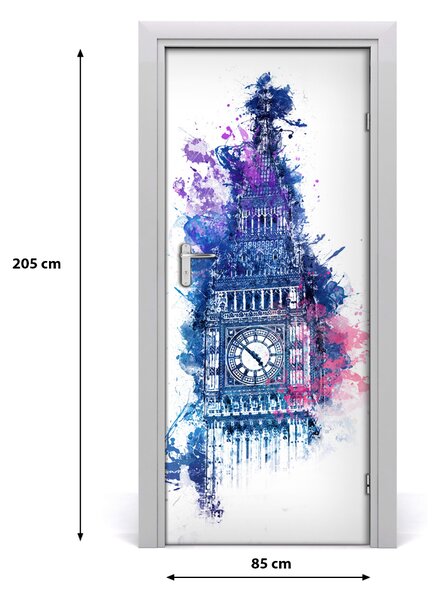 Autocolante pentru usi Colorat Big Ben