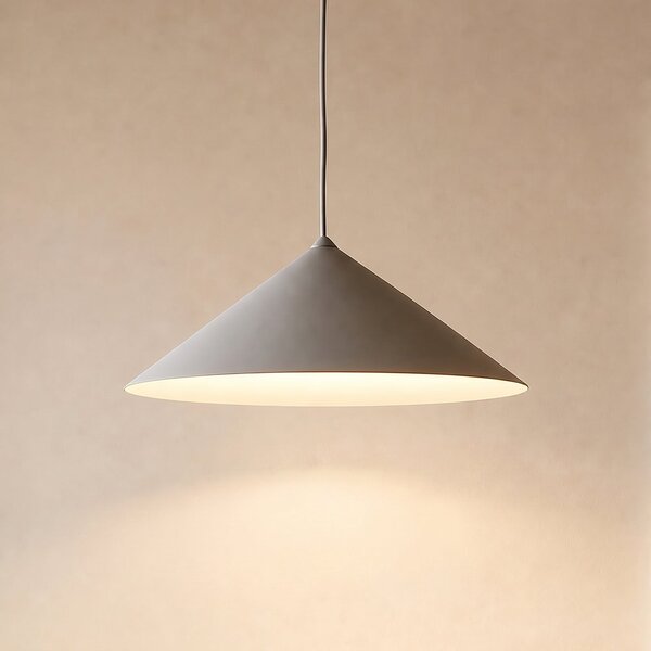 TK Lighting Lampă suspendată Lume L, gri-bej, metal, Ø 40 cm, GX53, reglabil, Gri, Camera de zi / sufragerie, Metal, Modern
