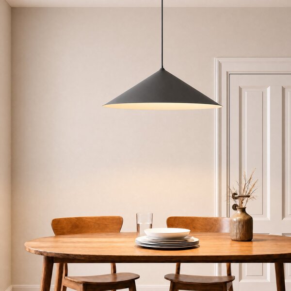 TK Lighting Lampă suspendată Lume XL, maro, metal, Ø 49 cm, GX53, reglabil, Maro / Rugină, Camera de zi / sufragerie, Metal, Modern