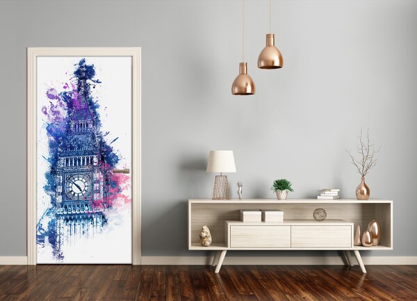 Autocolante pentru usi Colorat Big Ben