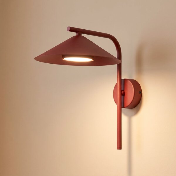 TK Lighting Aplică de perete Lume S, roșu burgund, metal, înălțime 31 cm, GX53, reglabil, Roșu, Camera de zi / sufragerie, Metal, Modern