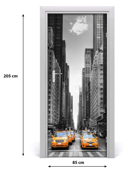 Autocolante pentru usi Auto-adezive taxi din New York UȘĂ