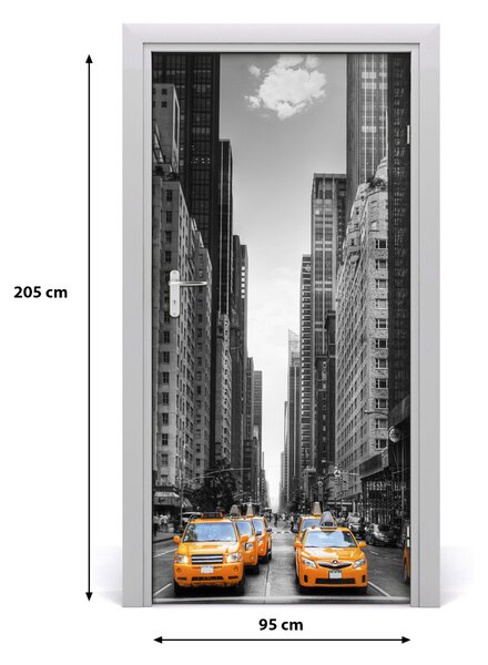Autocolante pentru usi Auto-adezive taxi din New York UȘĂ