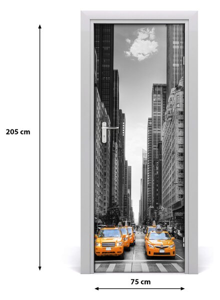 Autocolante pentru usi Auto-adezive taxi din New York UȘĂ