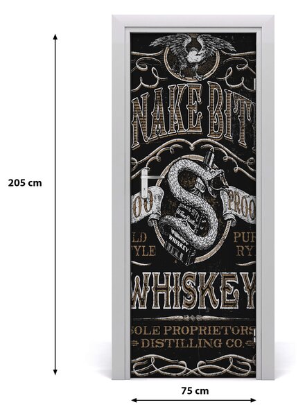 Autocolante pentru usi spune Whisky