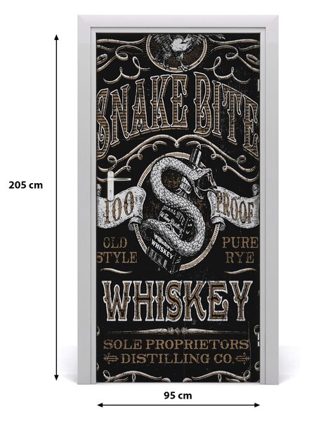 Autocolante pentru usi spune Whisky