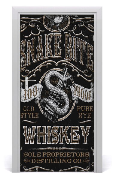 Autocolante pentru usi spune Whisky