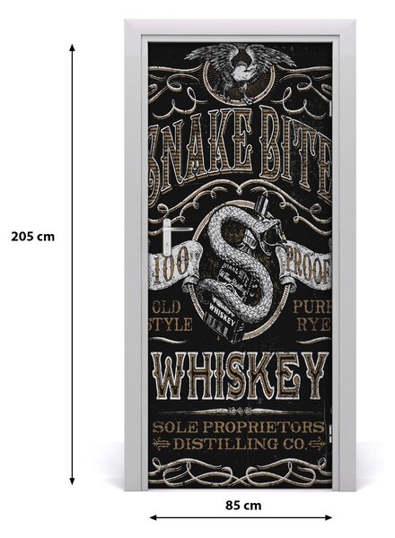 Autocolante pentru usi spune Whisky