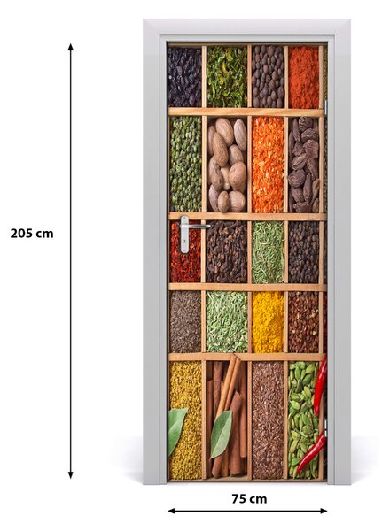Autocolante pentru usi condimente colorate