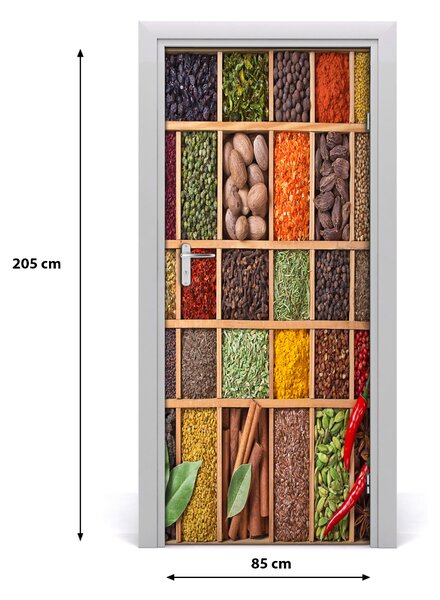 Autocolante pentru usi condimente colorate