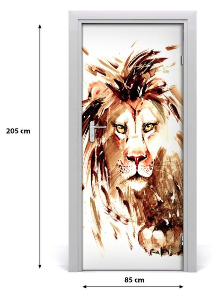 Autocolante pentru usi perete Lion