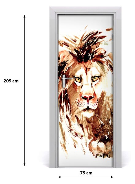 Autocolante pentru usi perete Lion