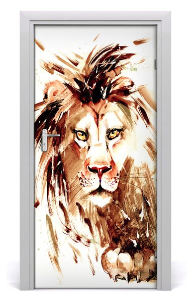 Autocolante pentru usi perete Lion