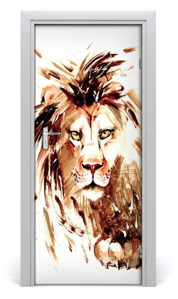 Autocolante pentru usi perete Lion