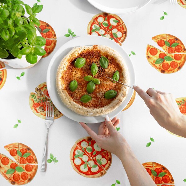 Goldea față de masă teflonată - pizza delicioasă 120 x 180 cm