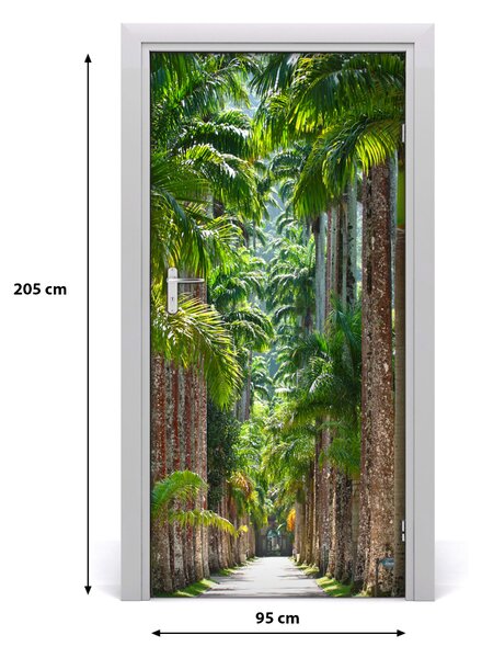Autocolante pentru usi Peisaje Palm Copaci