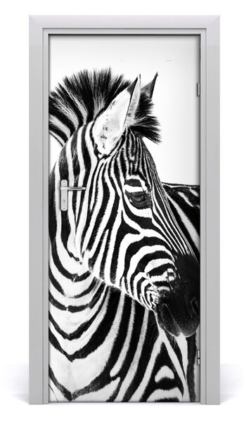 Autocolante pentru usi Zebra în zăpadă