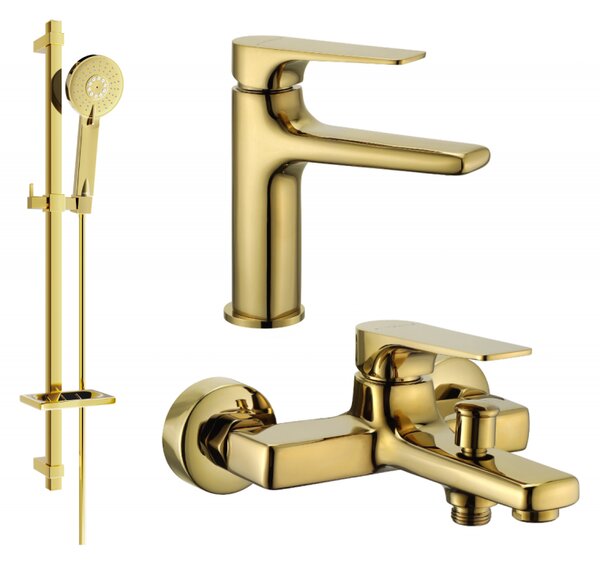 Mexen Lynx DQ40 Set cadă, auriu - 745903DQ40-50