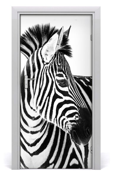 Autocolante pentru usi Zebra în zăpadă