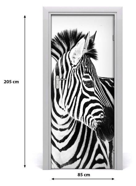 Autocolante pentru usi Zebra în zăpadă