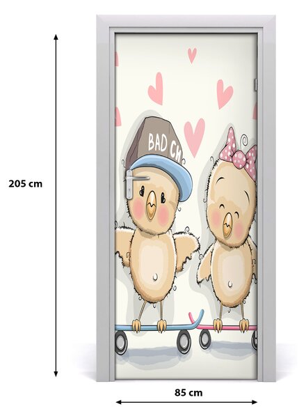 Autocolante pentru usi Autocolant Pui DOOR adeziv skateboard