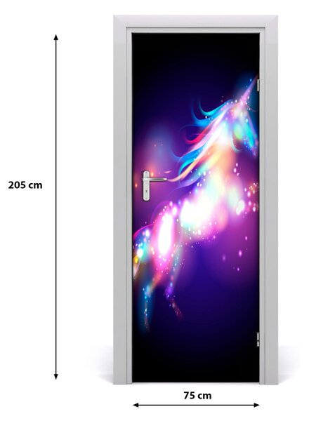 Autocolante pentru usi Autocolant adeziv UȘĂ magic Unicorn