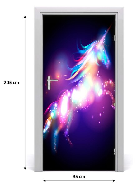 Autocolante pentru usi Autocolant adeziv UȘĂ magic Unicorn