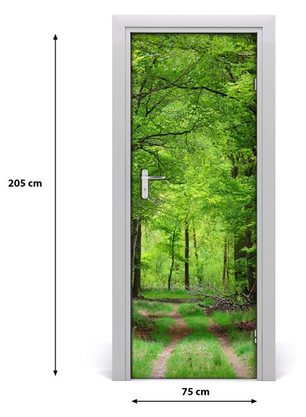 Autocolante pentru usi Pădure verde