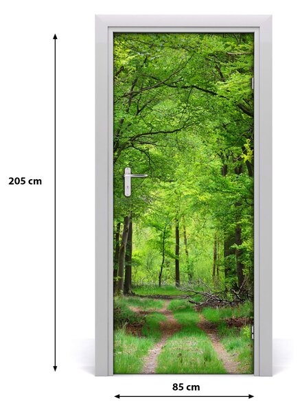 Autocolante pentru usi Pădure verde