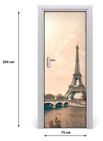 Autocolante pentru usi usa autoadeziv Turnul Eiffel