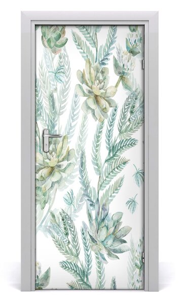 Autocolante pentru usi model floral