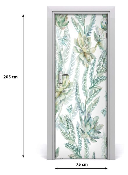 Autocolante pentru usi model floral