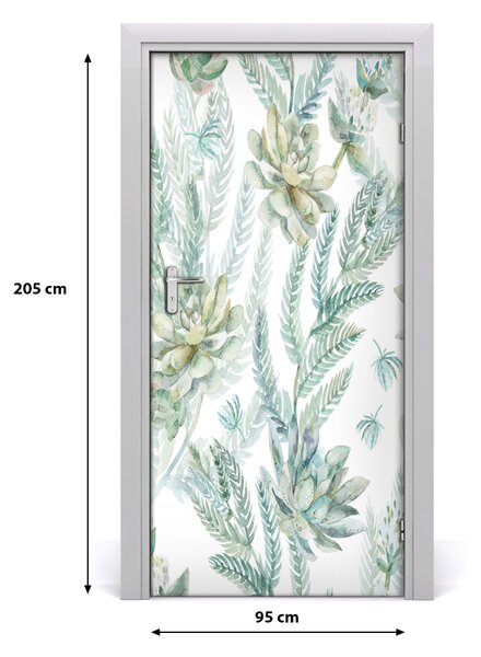 Autocolante pentru usi model floral