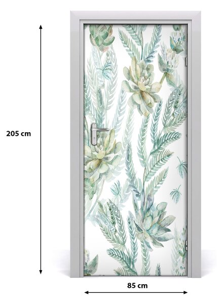 Autocolante pentru usi model floral
