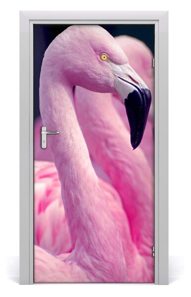 Autocolante pentru usi perete Flamingos