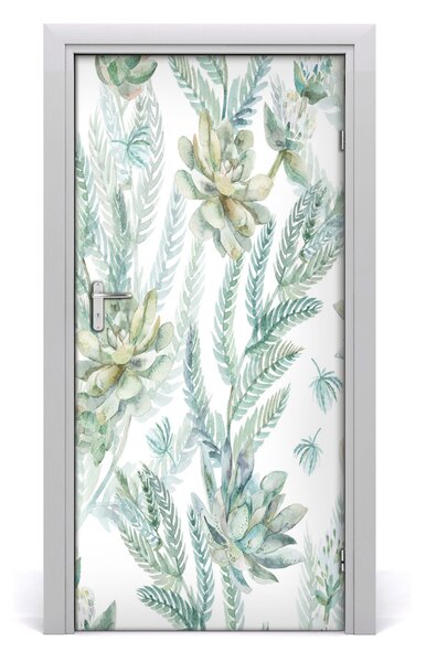 Autocolante pentru usi model floral