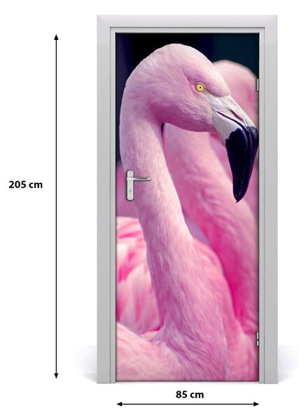 Autocolante pentru usi perete Flamingos