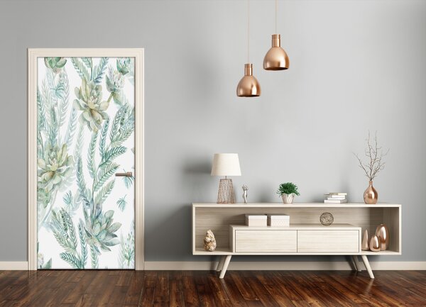 Autocolante pentru usi model floral