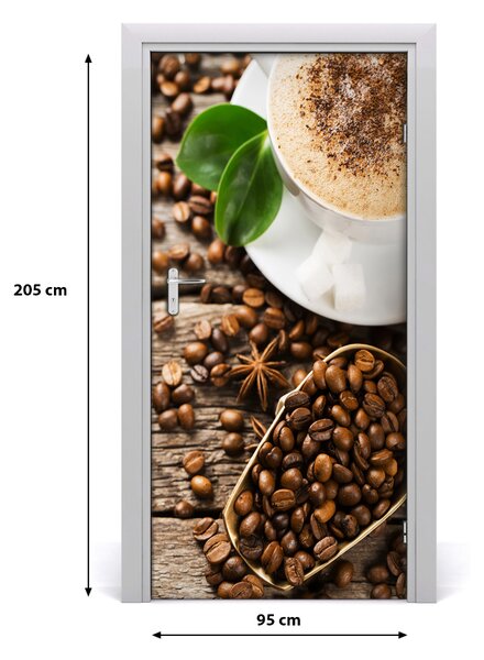 Autocolante pentru usi Furnir imagini de fundal adezive uși de cafea