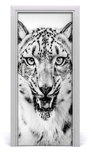 Autocolante pentru usi leopard de zăpadă