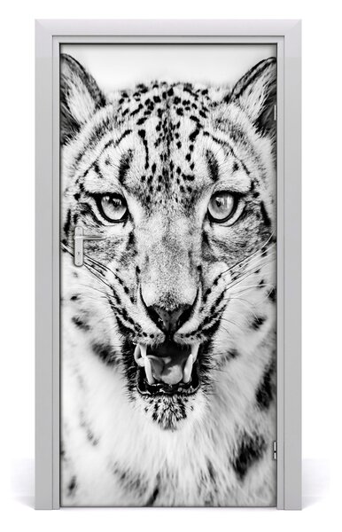 Autocolante pentru usi leopard de zăpadă